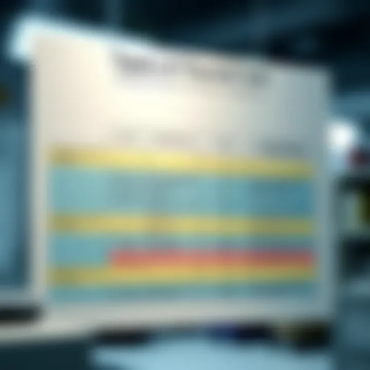 Comparison chart of thyroid test types