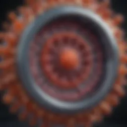 A visual representation of the hepatitis B virus