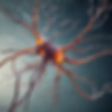 Oxygen Flow to Neurons Conceptual illustration of oxygen flow to brain neurons