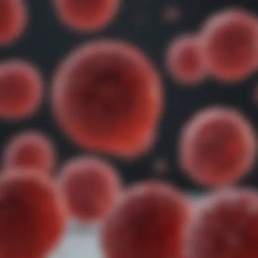 Blood smear showing abnormal cells