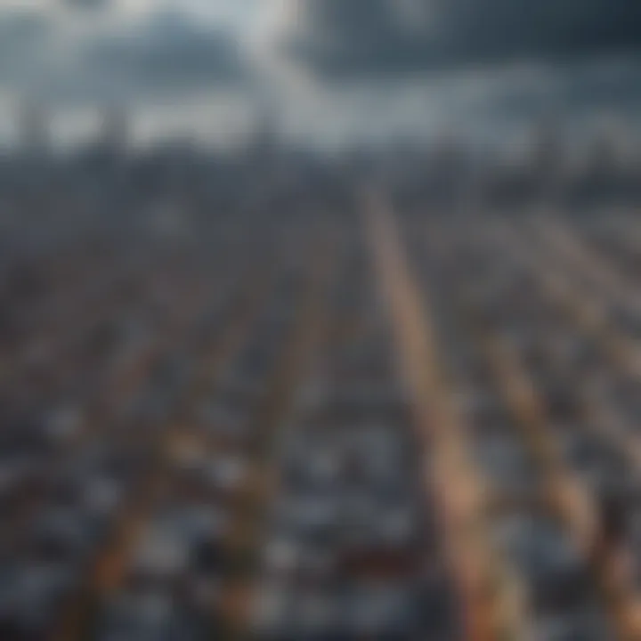 A visual representation of urbanization trends and their impact on population density.