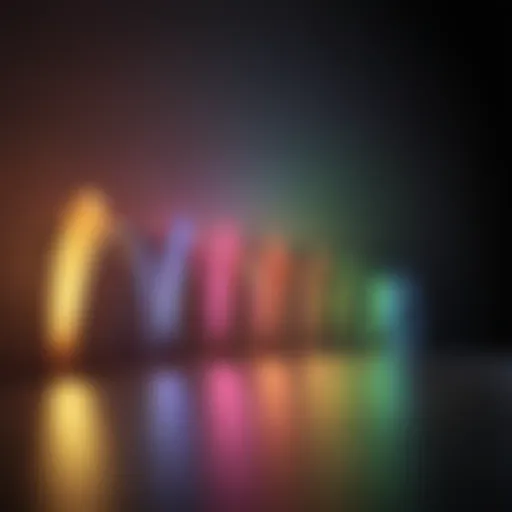 Spectrum of visible light displaying various wavelengths.