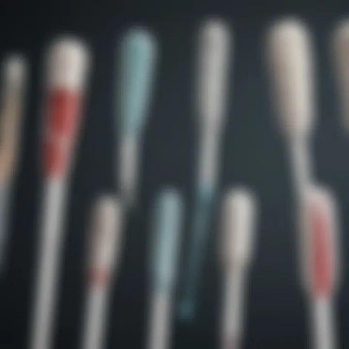 Illustration of various types of swabs used in wound care